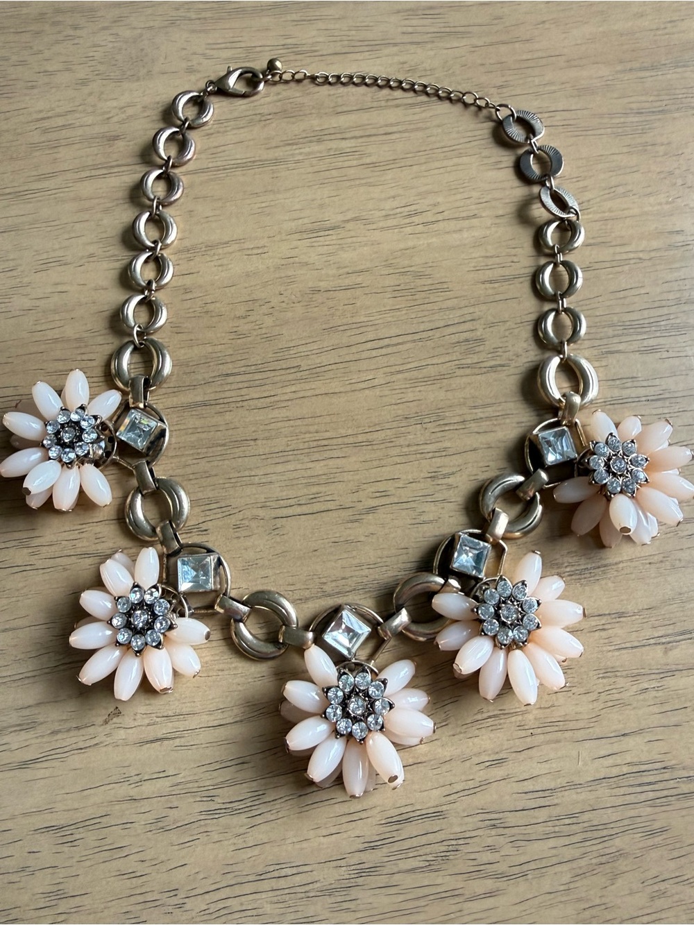 Beautiful Pink and Gold Statement Necklace